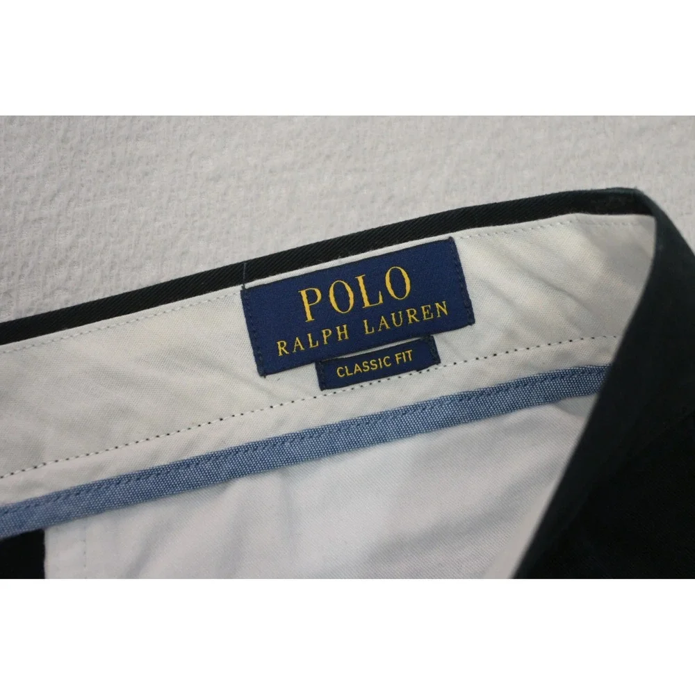 Polo Ralph Lauren Chino Pants Mens 33x30 Black Classic Fit Cotton Excellent